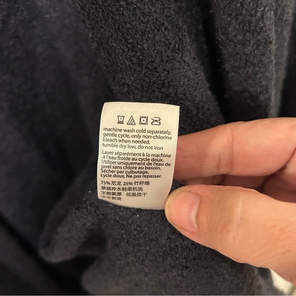 BAREFOOT DREAMS Navy Blue CozyChic Lite Island Wrap Cardigan Open Size 2X - Picture 6 of 7